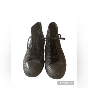All Black Hightop Converse